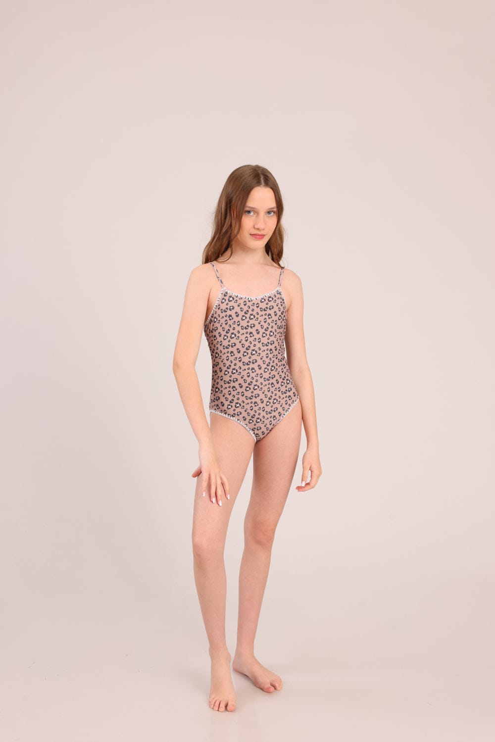 FOX בנות בגד גוף בגד ים שלם בגד ים שלם