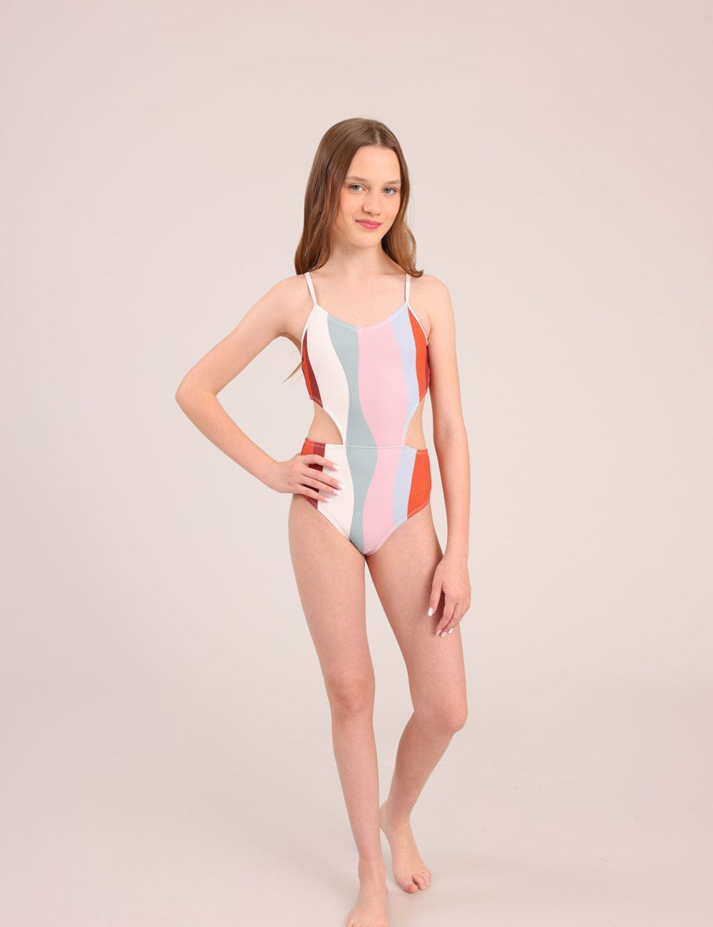 FOX בנות בגד גוף בגד ים שלם בגד ים שלם