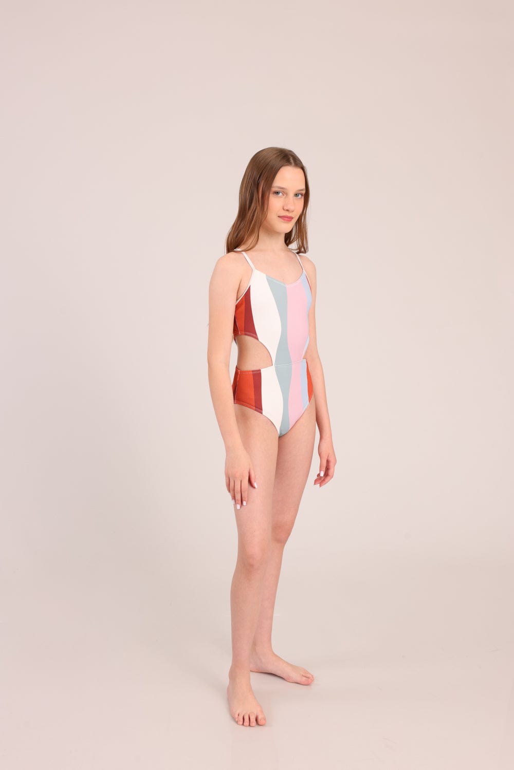 FOX בנות בגד גוף בגד ים שלם בגד ים שלם