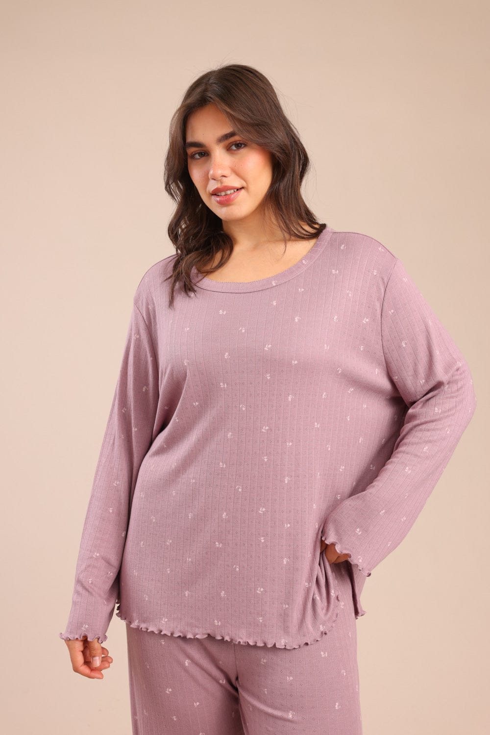 FOX פלאס נשים אחר פיג'מה עם הדפס | PLUS SIZE פיג'מה עם הדפס | PLUS SIZE