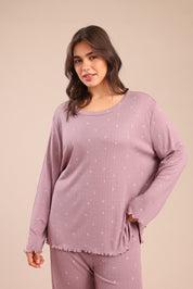 FOX פלאס נשים אחר פיג'מה עם הדפס | PLUS SIZE פיג'מה עם הדפס | PLUS SIZE