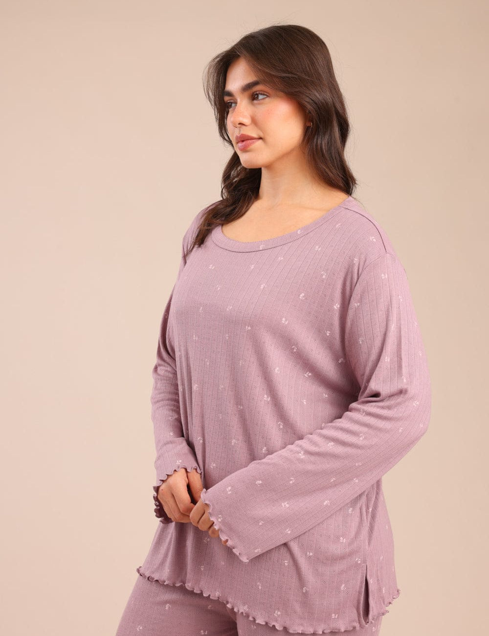 FOX פלאס נשים אחר פיג'מה עם הדפס | PLUS SIZE פיג'מה עם הדפס | PLUS SIZE