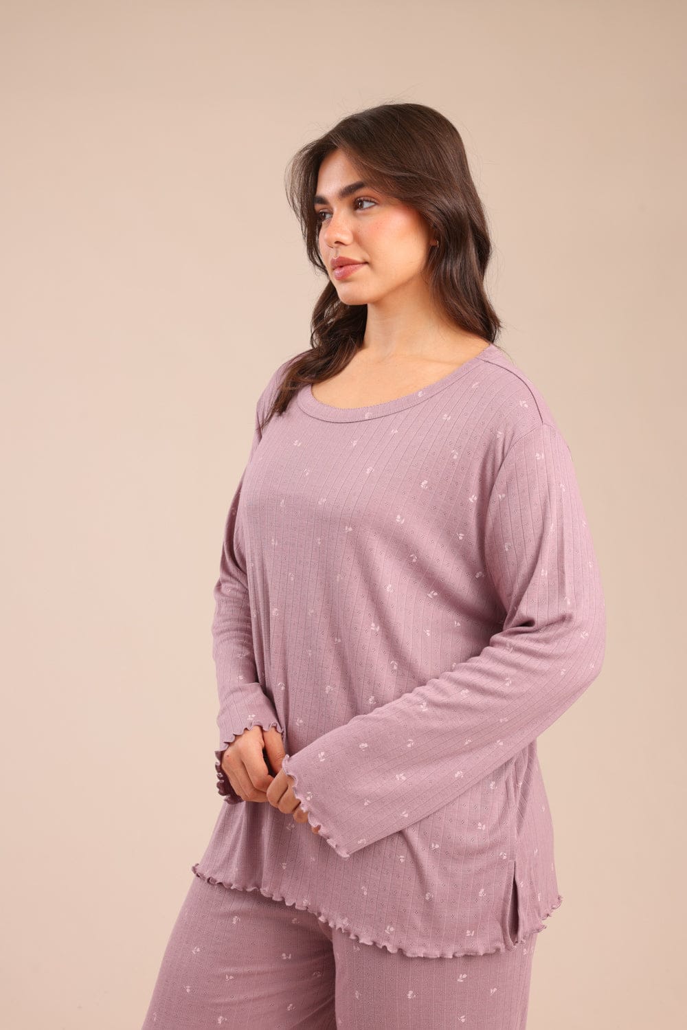 FOX פלאס נשים אחר פיג'מה עם הדפס | PLUS SIZE פיג'מה עם הדפס | PLUS SIZE