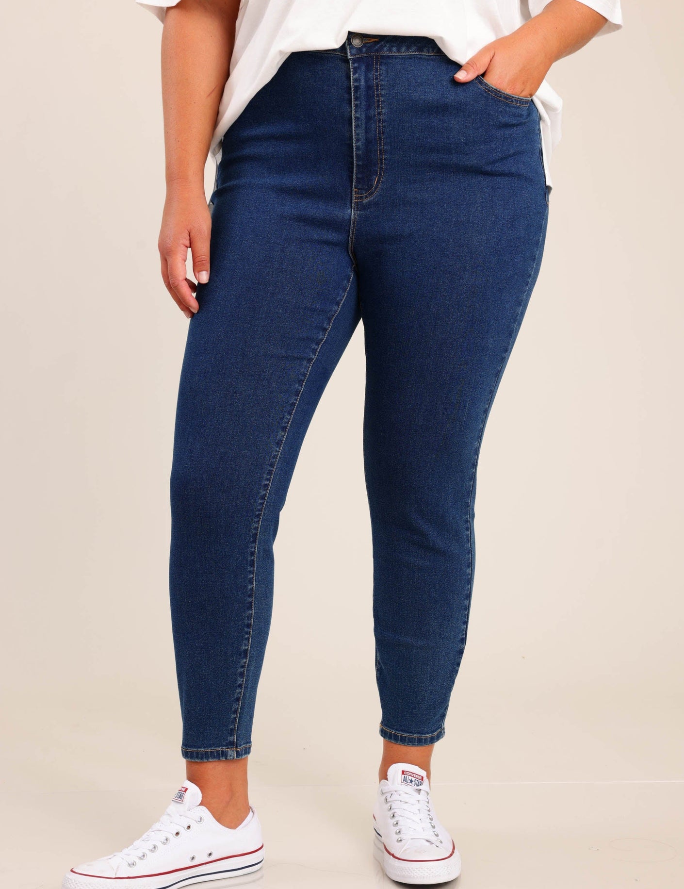 FOX פלאס נשים מכנסיים ג'ינס PLUS SIZE | SKINNY ג'ינס PLUS SIZE | SKINNY