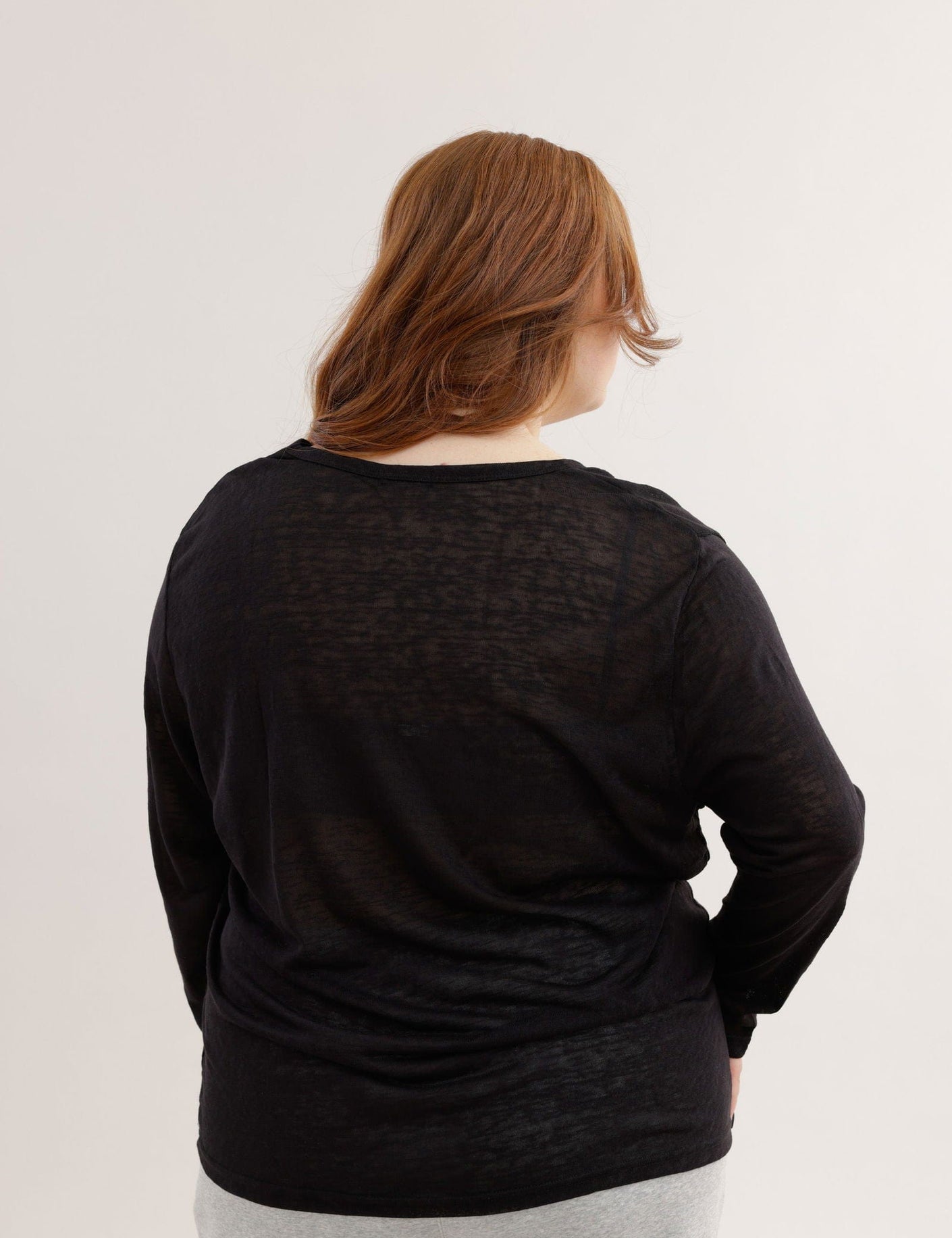 FOX פלאס נשים חולצה חולצת בייסיק צווארון PLUS SIZE | V חולצת בייסיק צווארון PLUS SIZE | V